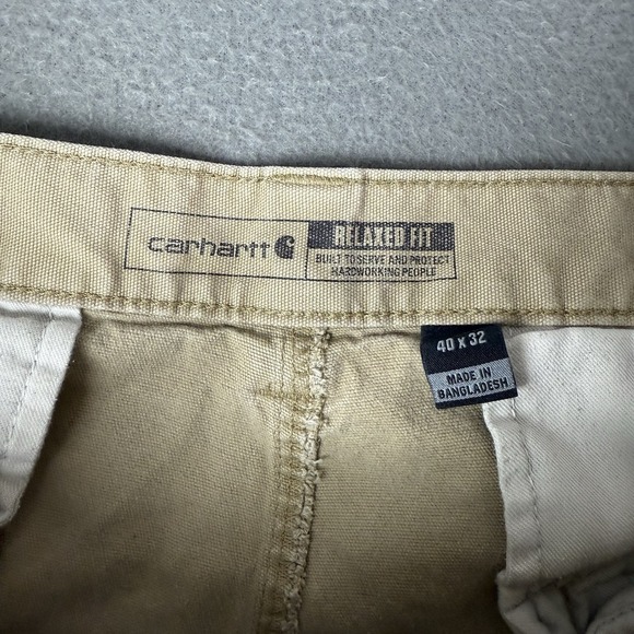 Carhartt Rugged Flex Relaxed Fit Work Pants Mens 38x30* Beige Tan BN3574-M - Picture 6 of 13
